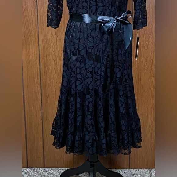 Teri Jon by Rickie Freeman Lace Pintuck Dress size 12 - Picture 6 of 11